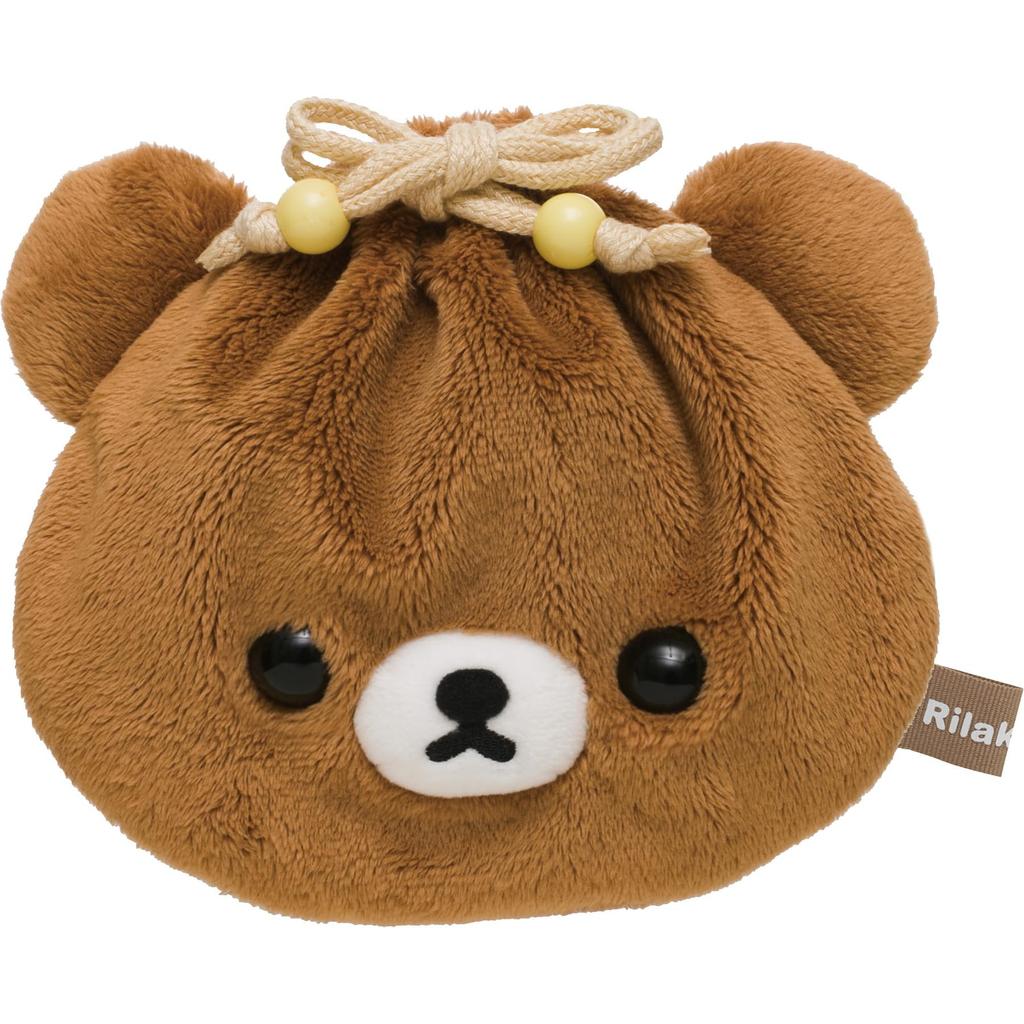 Rilakkuma Plush Drawstring Bag Koguma CA44604 X X D3cm San-X Chai-Roi H16.5 W24.5