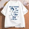 Silly Goose On The Loose T Shirts for Men Women Funny Cowgirl Western Tee Shirt 90s Fashion Graphic T-shirt Short Sleeve Clothes