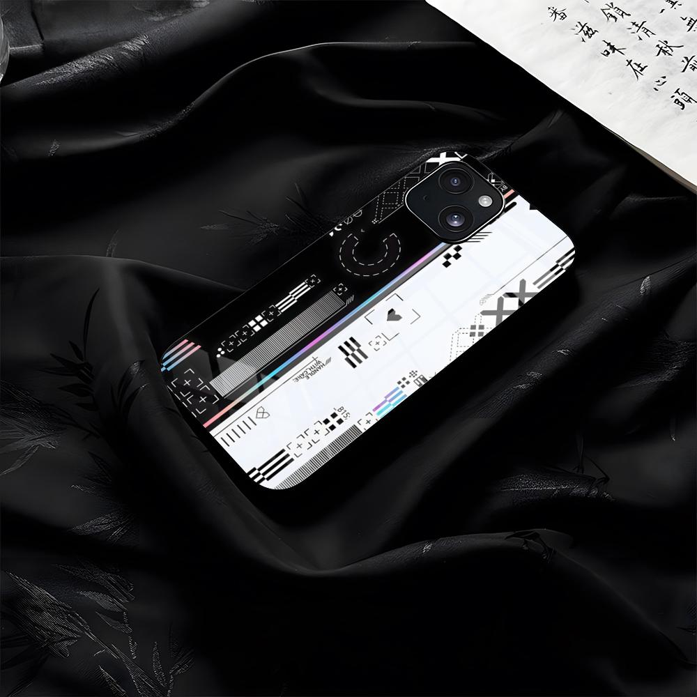 Чехол для телефона с принтом Patten для iPhone 17 Pro Max 16 15 14 Pro Max 13 11 Plus Стеклянная крышка