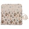 Floral Print Canvas Roll Up Pencil Bag Wrap Curtain Pen Case Large Capacity Storage Pouch