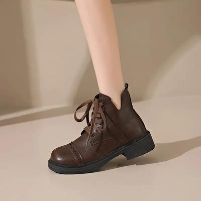 Модные однотонные женские короткие туфли Легкие элегантные на среднем каблуке Ботильоны Обувь Тренд 2025 Осень Горячие женские ботильоны