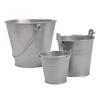 3Pcs Miniature Tin Bucket 1/12 Scale Hanging Small Bucket Multi-purpose Metal Bucket with Handle Dollhouse Accessories