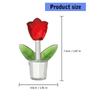 Captivating Crystal Tulips Sculpture Glass Miniature Flower Decorative Figurine Ornament for Valentines Day Gift Giving