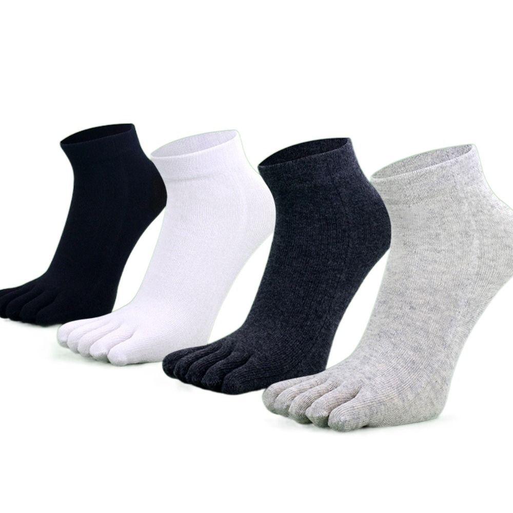 Ankle Crew Socks Breathable Cotton No Show Socks Sweat Absorption Men'S Split Toe Sock Five Fingers Socks Toe Socks Ankle Socks
