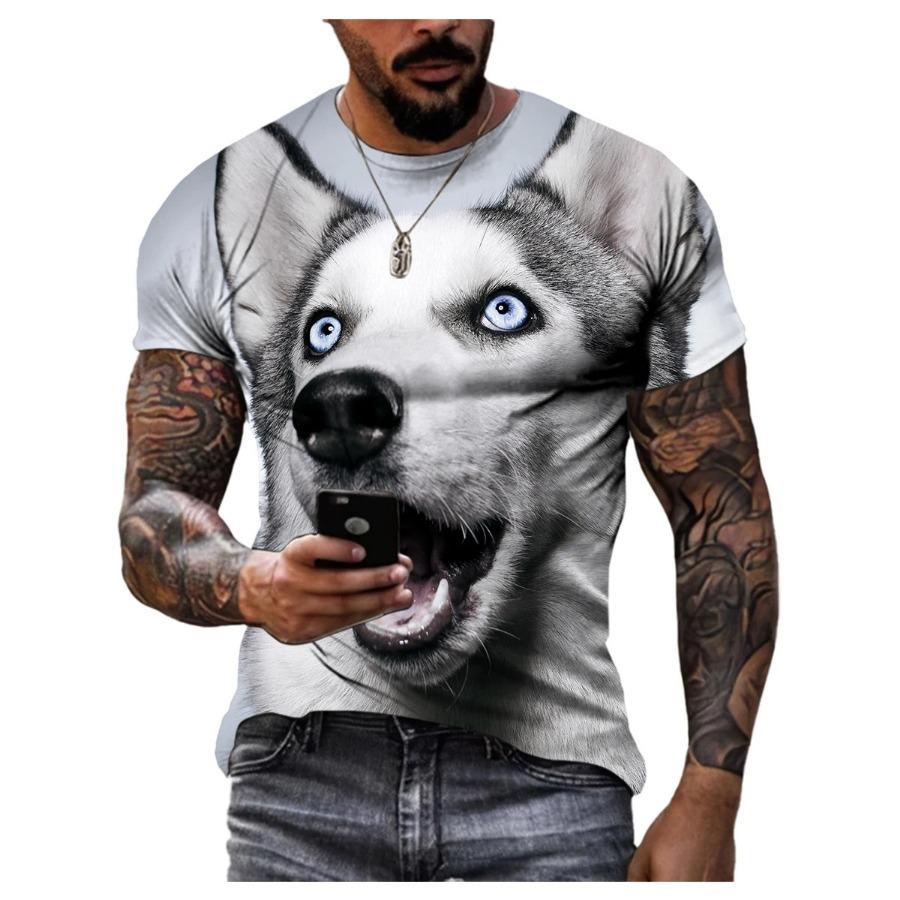 3D Casual Dog Print T Shirt Men Women Summer Animal Tee Man O Neck Short Sleeve Loose Tops Breathable Couples T Shirts