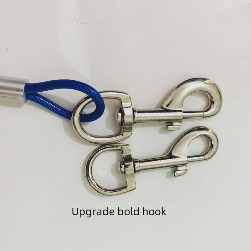 Поводок для дрессировки собак с двумя головками из железной цепи