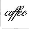 Кофе Зеркала Домашний Декор Настенные Наклейки Курсивное Искусство Слов Черные Буквы Самоклеящиеся Настенные Наклейки для Кафе Отеля Спальни Ноутбука Магазина Винил