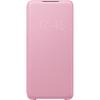 Etui Folio Led View Cover Samsung Rose Pour Galaxy S20+