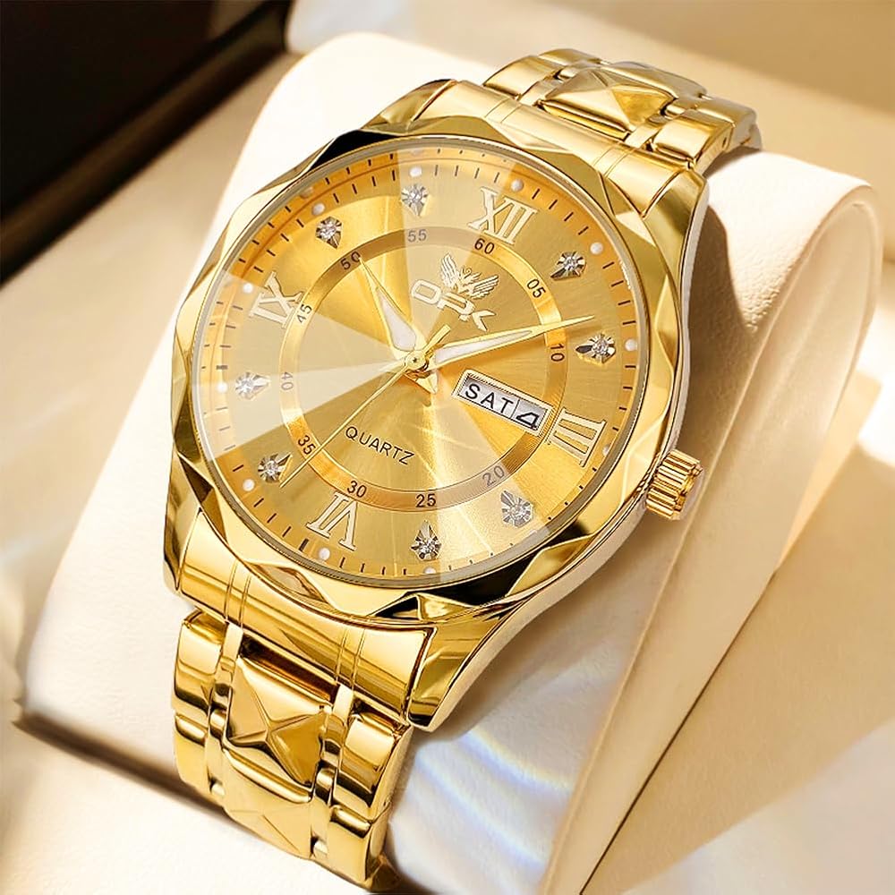 Мужские кварцевые деловые часы Seiko с календарем, круглый циферблат, 42 мм, нержавеющая сталь, золотой, золотой
