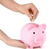 Розовый//голубой поросенок, копилка, игрушка для детей, чтобы копить деньги, безопасная копилка, подсчитывать монеты, не открывающийся держатель для монет, органайзер 14x12x13 см, 170 г