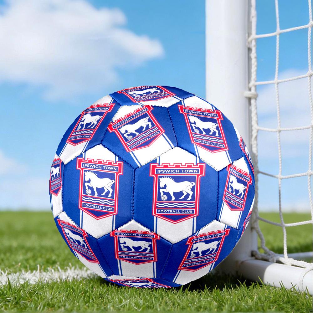 Town Football Club Crest Printed Size 5 Soccer Balls, High-Quality, Anti-Slip, Protective Football, A Unique Gift , Birthdays, Christmas Gifts