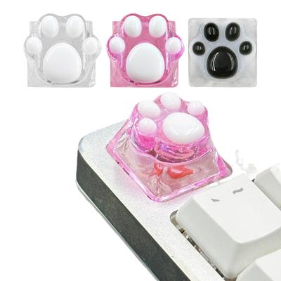 Прекрасный колпачок для клавиш Cat Claw из смолы для механической клавиатуры с подсветкой. Колпачки для клавиш компьютерной клавиатуры. Заменяет