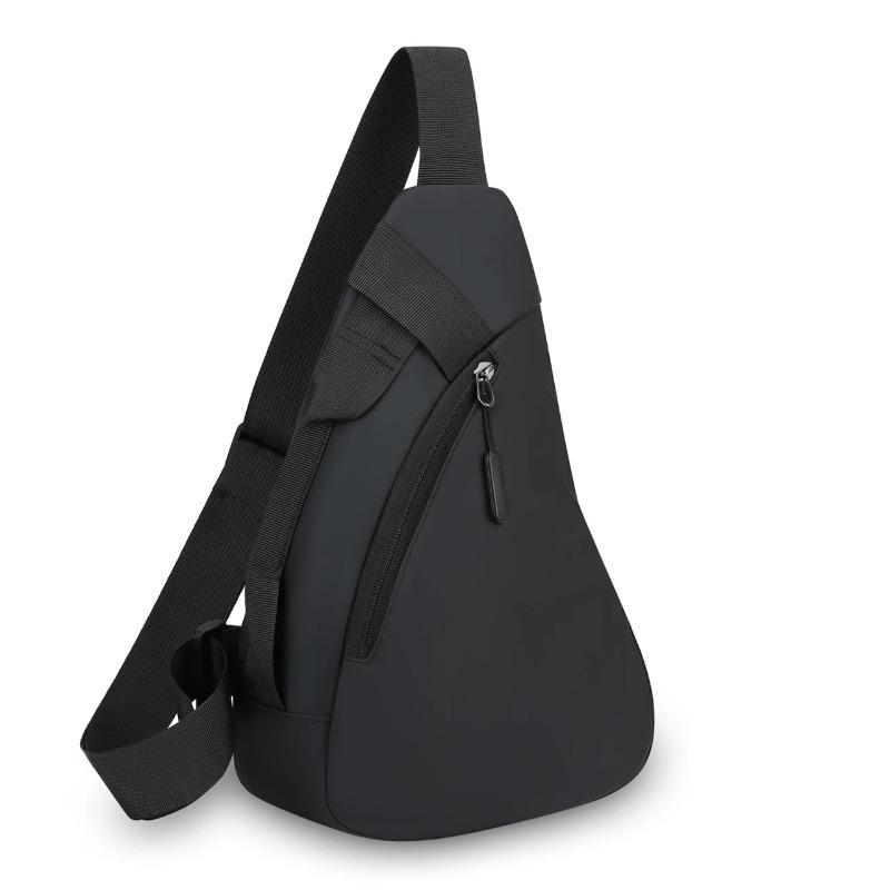 Simple Droplet Shaped Men Chest Bag Solid Color Sports Shoulder Bag Large Capacity Multifunctional Crossbody Bag Unisex