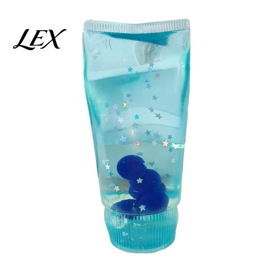 Toothpaste Tube Stress Relief Toy Toy, Clear Squeezing with Glitter, Slow Rebound Rising Fidget Desk for Kids Adults Shape Toys