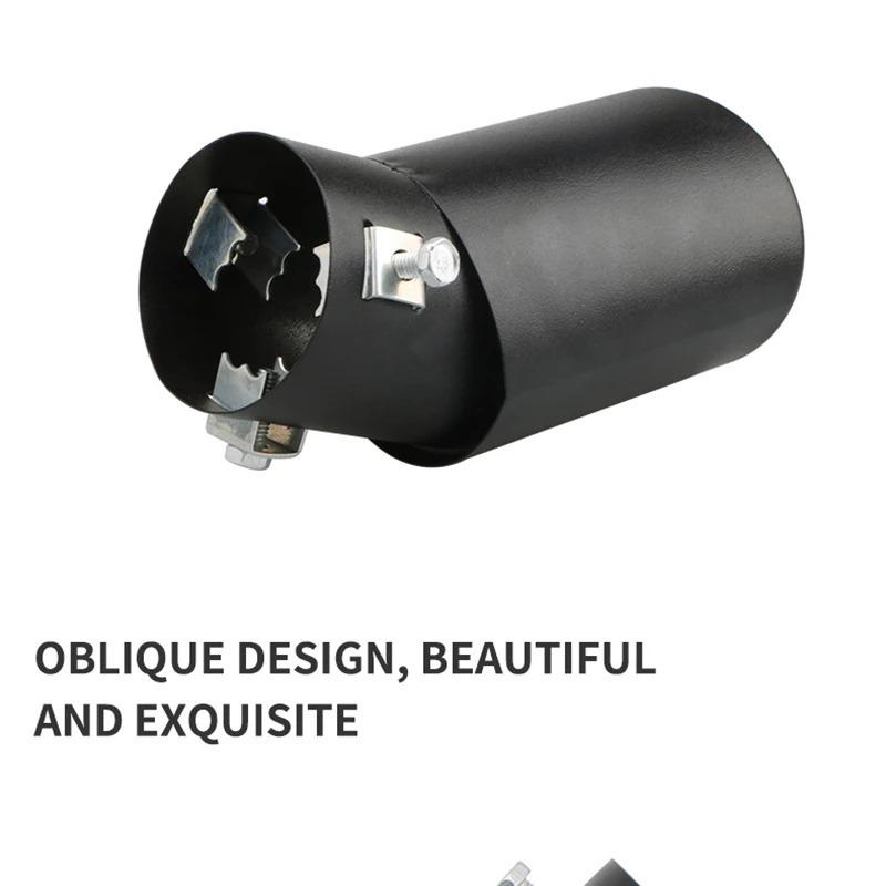 1 шт. 2,5-дюймовый впускной автомобильный глушитель, наконечник трубы из нержавеющей стали, хромированная отделка, задняя горловина для большинства автомобилей, модификация автомобиля