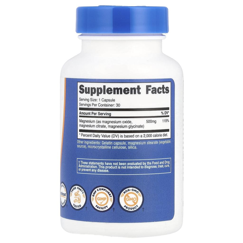 Magnesium Complex, 500Mg, 30 Capsules