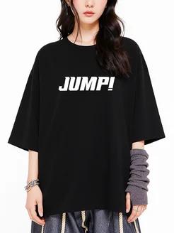 Oversized T-shirt with ducks and coffee print