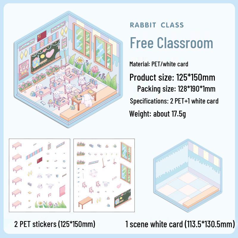 Popular Cartoon Scenery 3D DIY Stickers for Kids