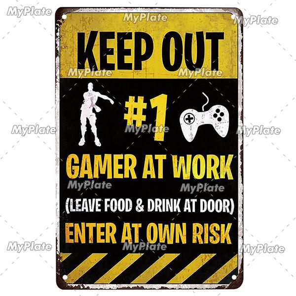 [MyPlate] Game Metal Sign Retro Sign Tin Sign Indoor Party Sign Pub Club Plate Bar Sign Pub Club Plate Summer Home Decor