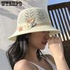Fashion Fisherman Hats Women Summer Hollow-out Flowers Pearl Basin Hats Travel Solid Color Knitted Hats