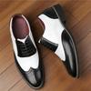Новая Мода Белый Черный Смешанный Лакированная Кожа Шнуровка Платье Оксфорды Для Мужчин Дизайнерские Свадебные Формальные Туфли Zapatos Hombre