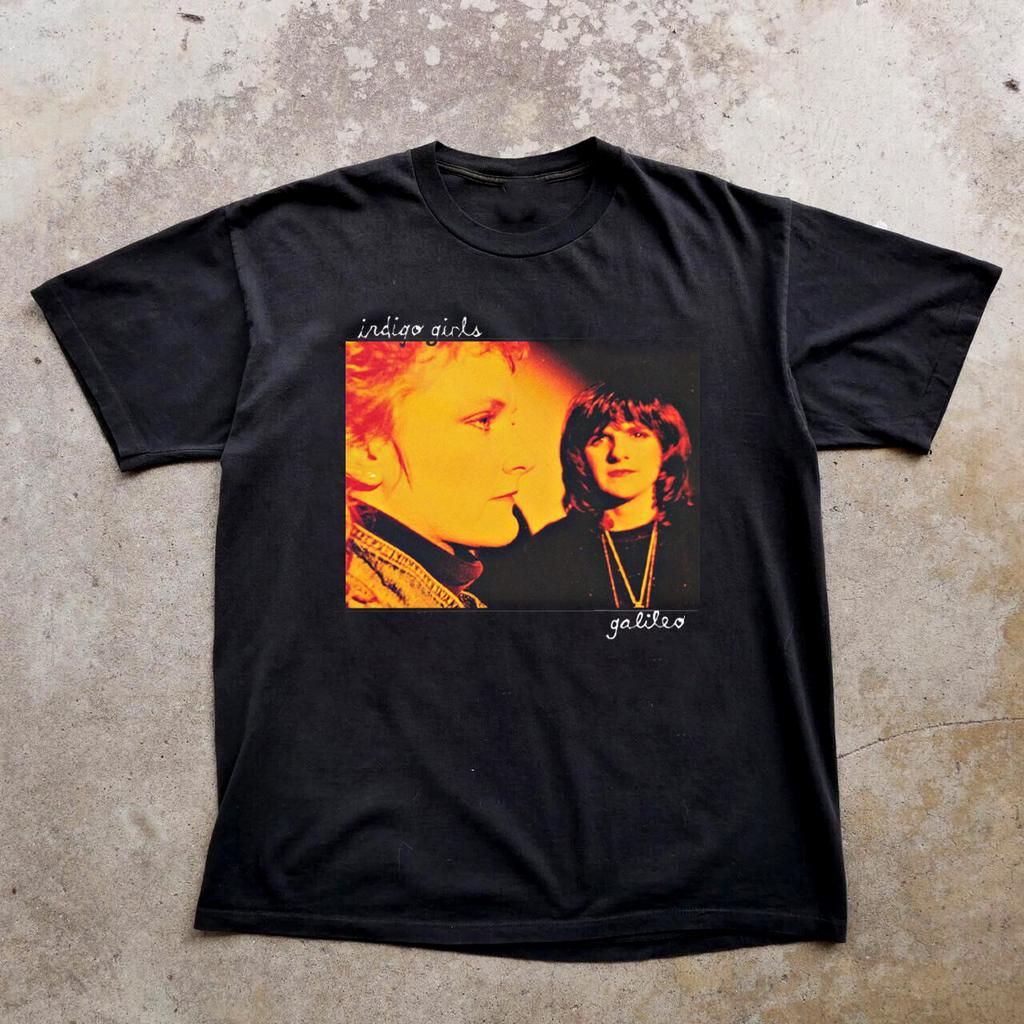 Rare Indigo Girls – Galileo Short Sleeve Black All Size Shirt OB21