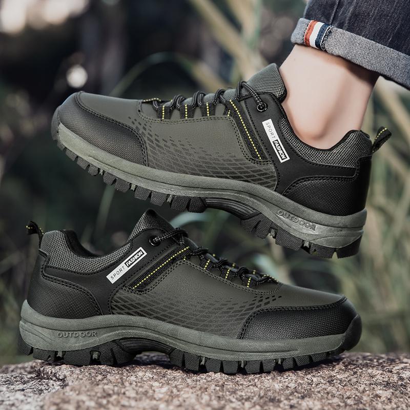 Fashion Men Autumn Outdoor Mountaineering Thick Bottom High Quality Casual Sneaker Large Men's Anti Slip Leisure Versatile Hiking Shoes