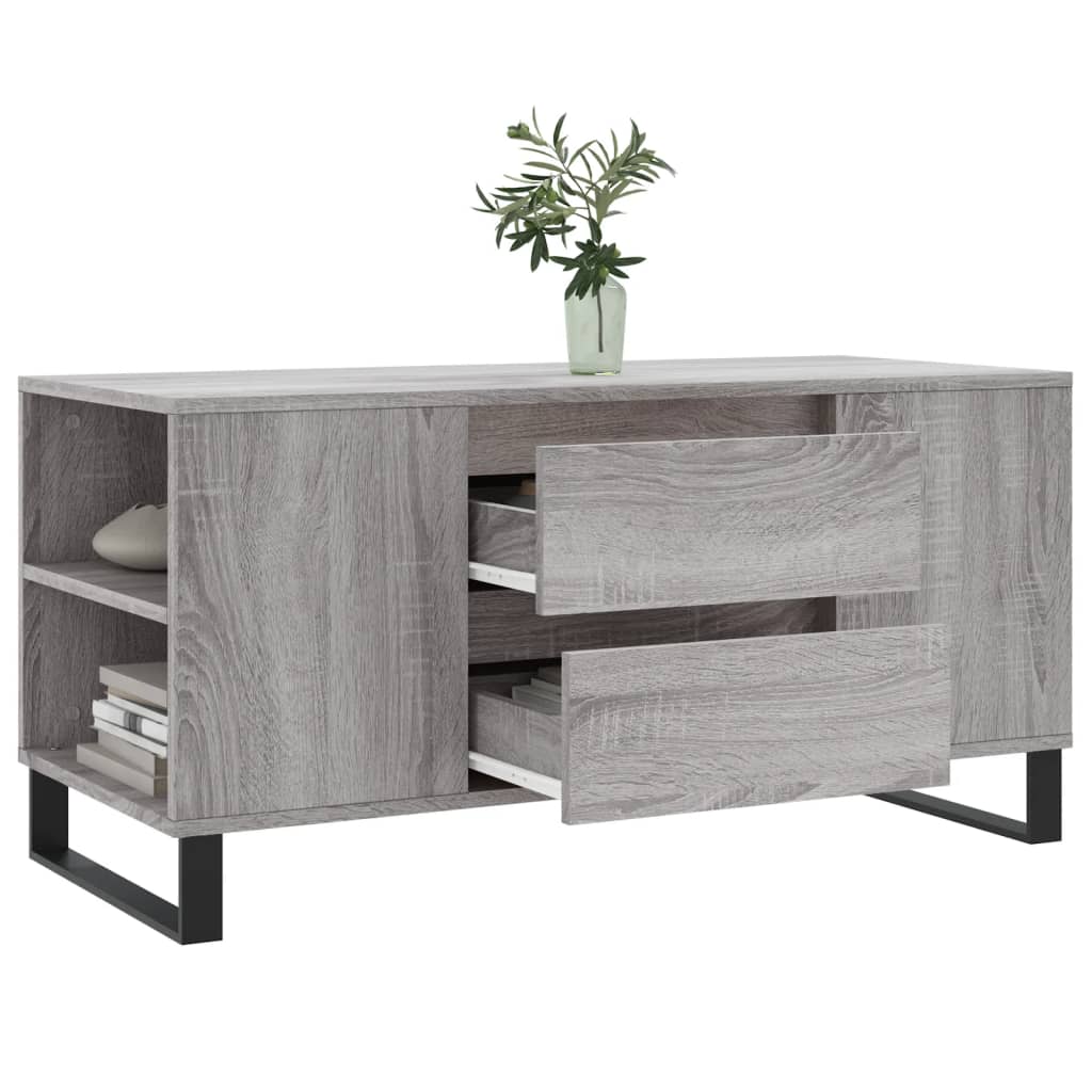 Coffee Table Grey Sonoma 102 x 44.5 x 50 cm Particleboard