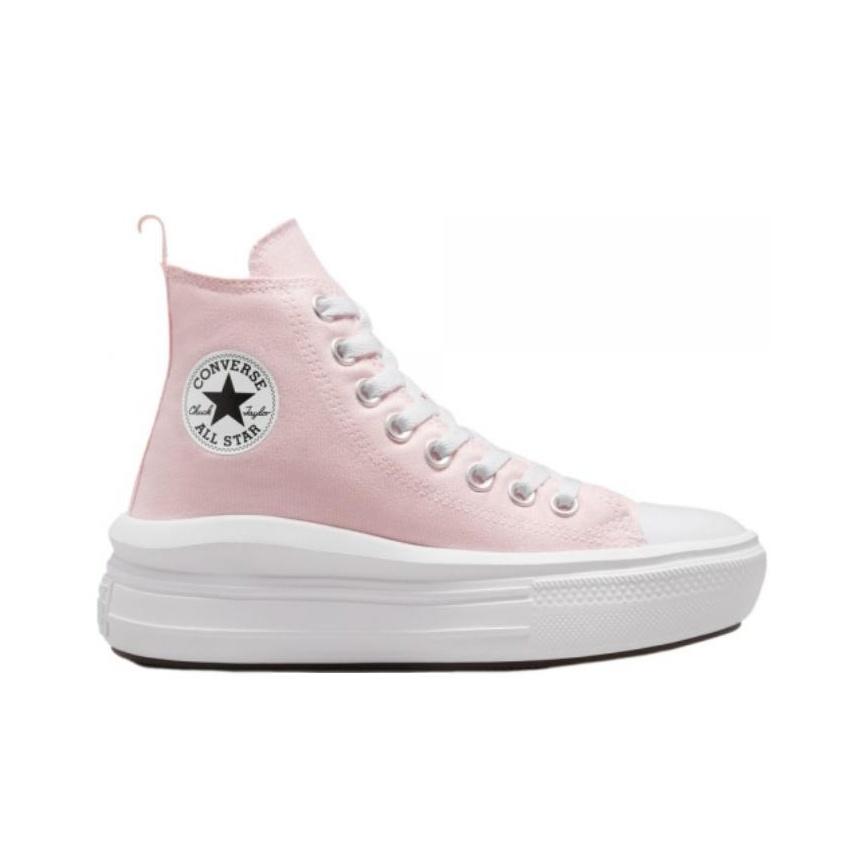 Converse All Star Move High Top Canvas Shoes Kids Sneakers Pink White A03629C