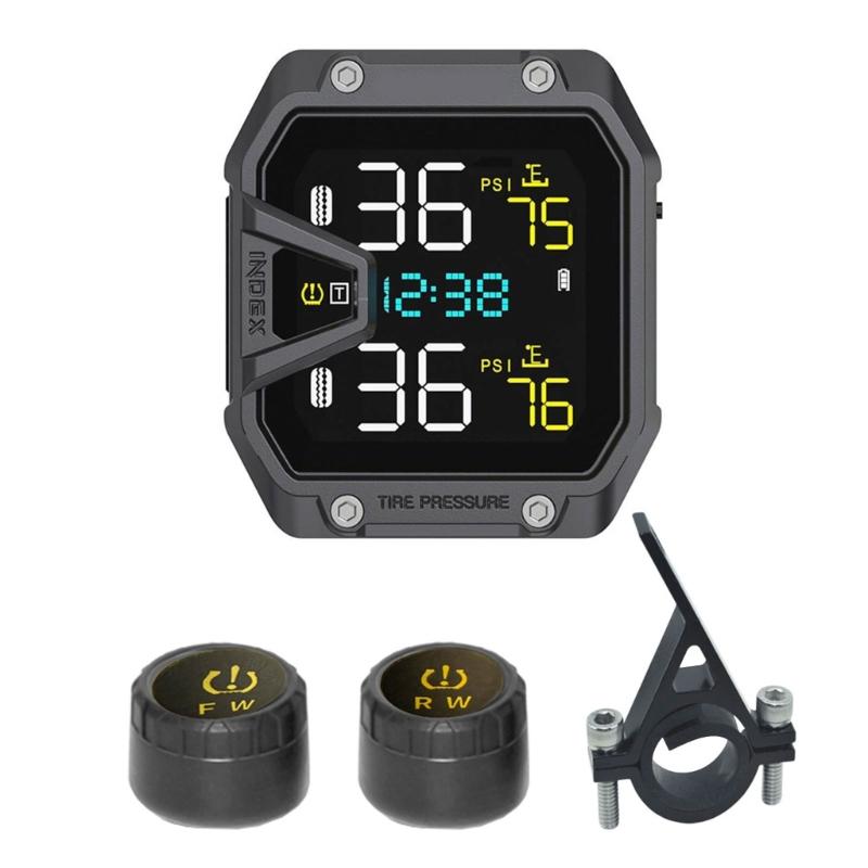 ЖК-цифровой дисплей Мотоциклетная TPMS Система контроля давления в шинах Монитор шин Универсальный Аварийный сигнал температуры шин
