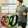 1pc LED Pedometer Bracelet Step Counter Watch 12/24H Time Display Step Counter Watch Silicone Step Tracker Fitness Watch