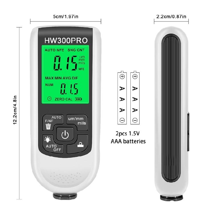 Car Paint Thickness Gauge Digital Meter Electroplate Coating Tester Detector High Contrast Thickness Measure Instrument