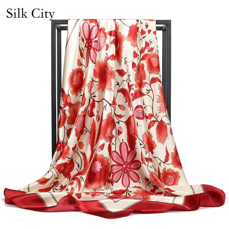 High-quality Luxurious Silk Scarves Headband Scarfs Neck Scarf For Women Chain Silk Scarf Women's Decorative Shawl