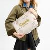 Coach Город 33 Напечатанный эскиз Логотип бренда Сумка-тоут из коровьей кожи Сумка для покупок Сумка через плечо Большая женская Меловой белый