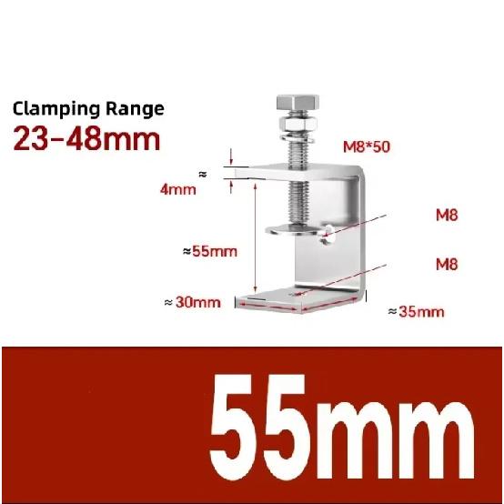 304 Stainless Steel C-clamp Steel Pipe Square Clamps 20~130mm Tiger Clamp Heavy Duty C-clamp Multi-function Hardware Fastener