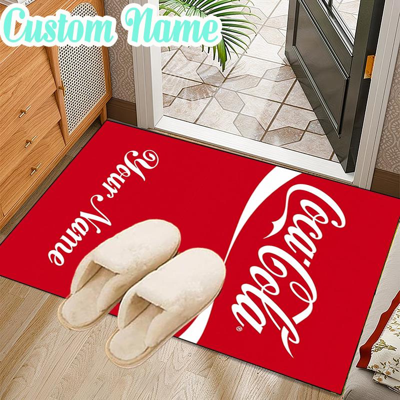 Custom Name Cola Classic Beverage Rug Office Rug Chair Mat Non Slip Carpet Rugs for Bedrooms Dining Room Living Room Home Decor gifts