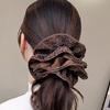 Двусторонняя кофейная резинка для волос Тканевые scrunchies Усиленная конструкция с 4 швами Легкая резинка для волос для различных случаев