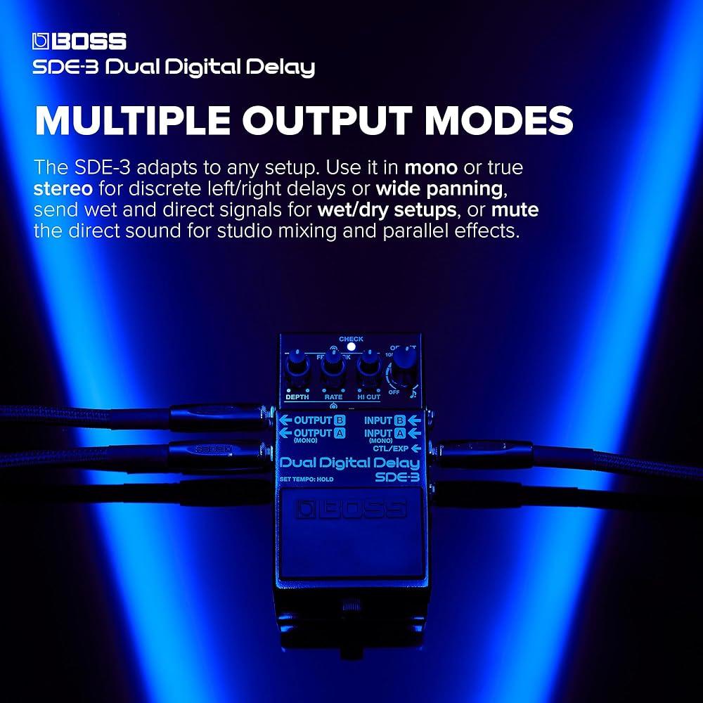 BOSS SDE-3 Dual Digital Delay Pedals | Authentic Sound from the Legendary Roland SDE-3000 | Compa...