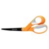 Fiskars Scissors with Black and Orange High-Performance Titanium-Coated Blades,