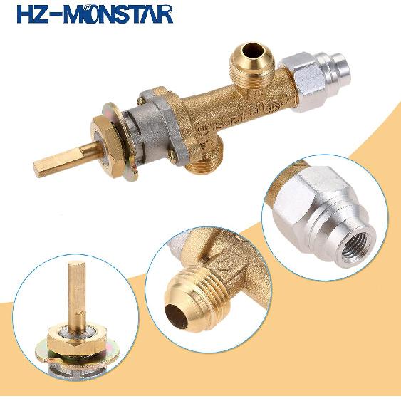 Low Pressure LPG Propane Gas Fireplace Fire Pit Flame Failure Safety Control Valve Kit with Igniter Assembly Fire Pit Igniter, Push Button Ignition