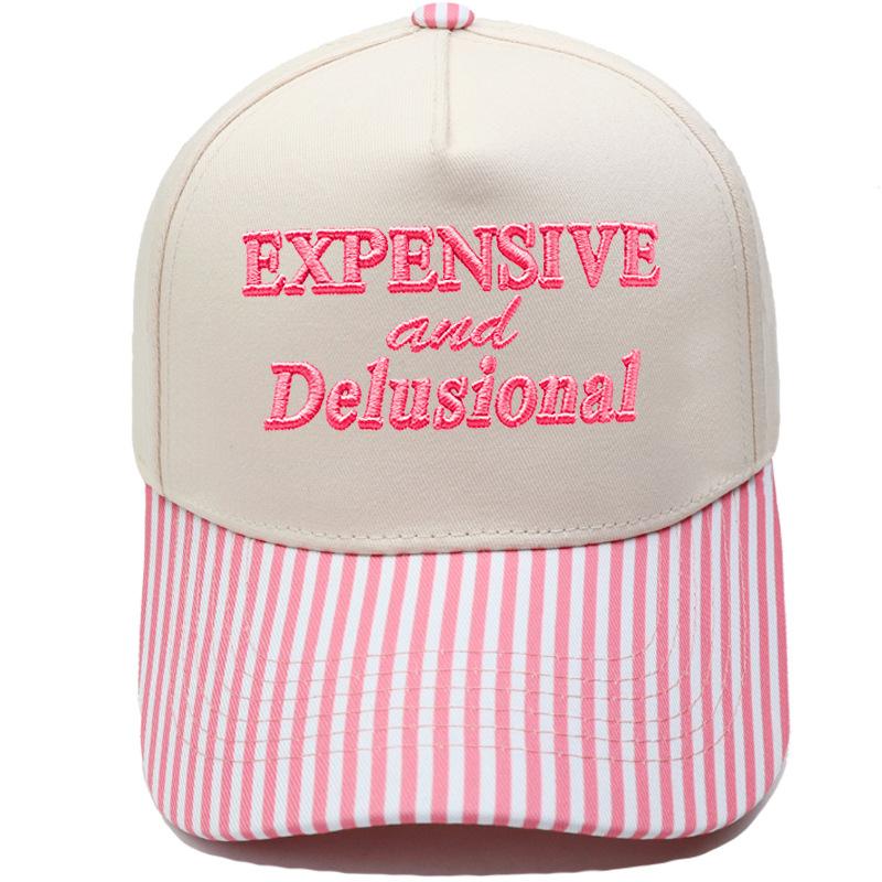 EXPENSIVE and Delusional Truck Driver Hat Three-dimensional embroidery color matching baseball cap for men and women