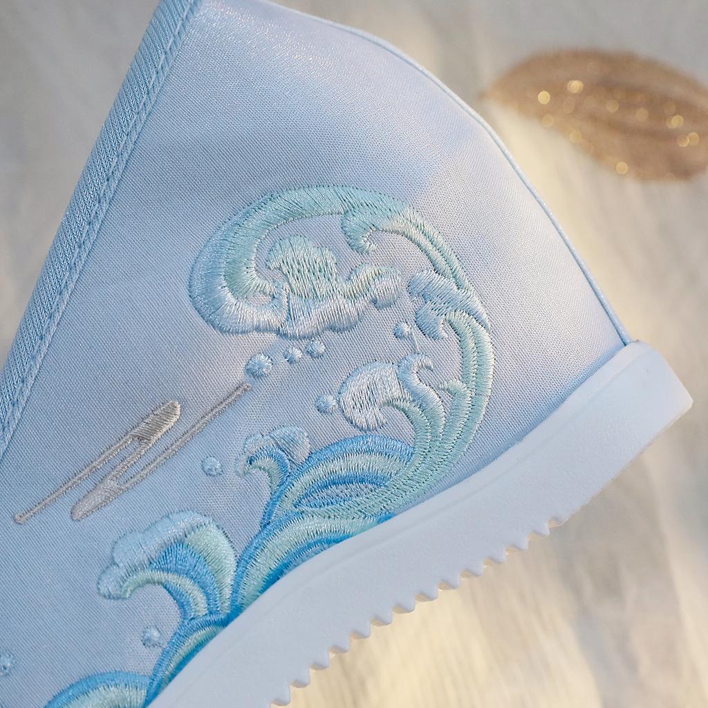 Embroidered Shoes Hanfu Shoes Han Element Ancient Cloth Shoes The Inner Height of The Shoes Increases By 6cm