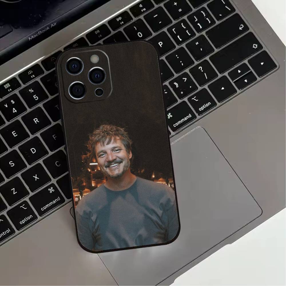 Pedro Pascal Phone Case For iPhone 17,16,15,14,13,12,11 Plus,Pro Max,XS,Soft Silicone Black Cover
