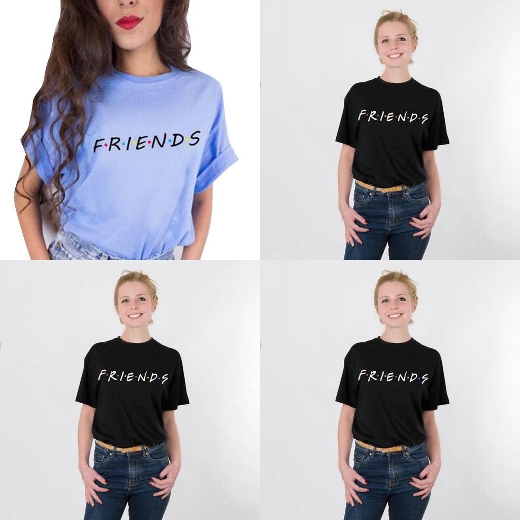 Séries Mode Friends Femme Tshirt Manche Courte Ete Haut Casual Tee Ras Du Cou
