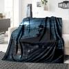 1pc Batman Night Cityscape Flannel Blanket Soft Warm Throw for Home, Office, Travel, All-Season Cozy Bedding GiftL1068