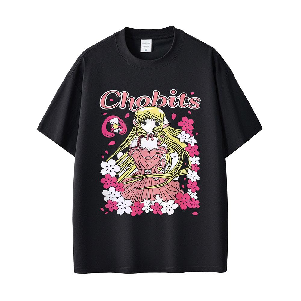 Japanese Anime Chobits Chi Graphic T-shirt Unisex Women Casual Cotton Vintage Tee Shirt Unisex Kawaii Cartoon Oversized T Shirts