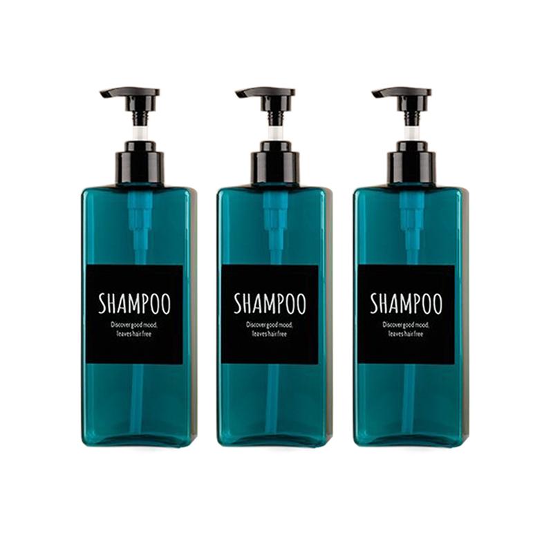 3 шт. 500 мл квадратный дозатор для мыла, многоразовая бутылка с водонепроницаемыми этикетками для жидкого мыла, лосьона, шампуня и кондиционера