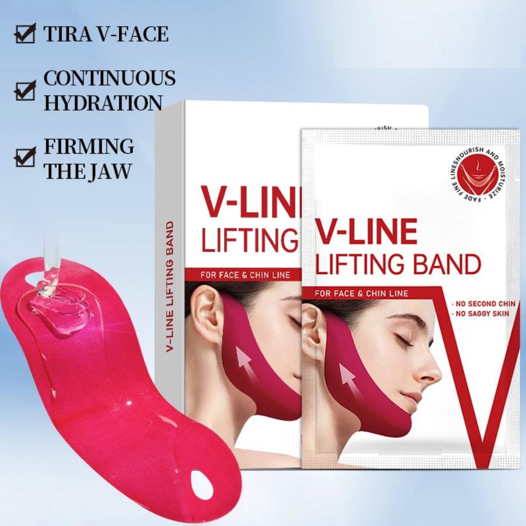 Double Chin Eliminator V Line Shaping Face MasksToning Hydrogel Collagen Mask With Hyaluronic& Centella AsiaticaNeck Lift Tape Face Patch5ML