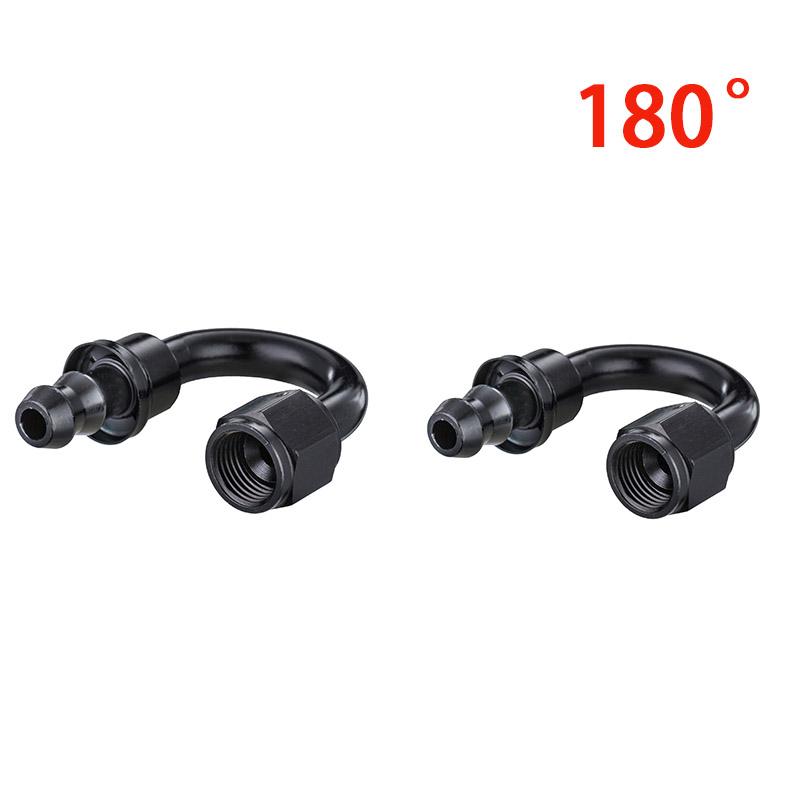 0° 45° 90° 180 Degree Internal Thread Rotatable Push Lock Hose End Fitting AN4 AN6 AN8 AN10 AN12 Push-on Hose Connector