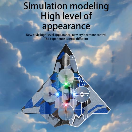 Remote Control Airplane Toy with LED Lights 360 Degrees Stunt Flip Mini EVA Foam Fighter Jet Model Beginner Children Adults 2.4Ghz RC Aircraft Toy